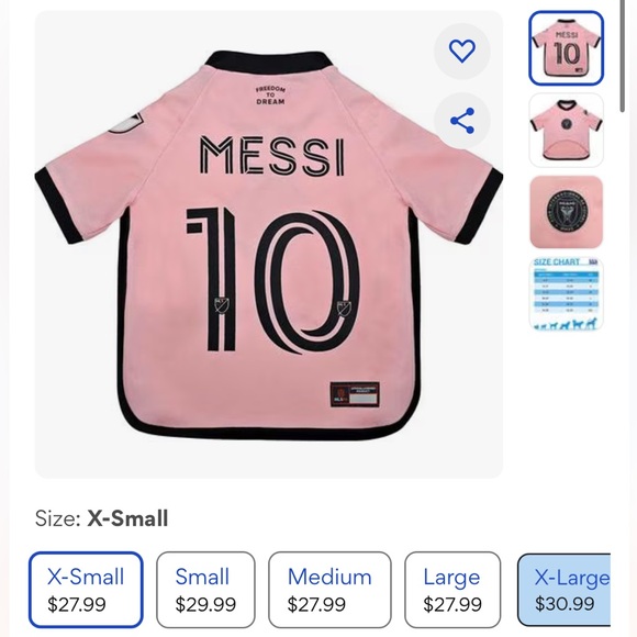 Pets First MLS Player Lionel Messi Inter Miami CF pet jersey 🐶🐾⚽️ - Picture 7 of 9